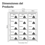 Estante Mueble Multiuso para Livros 177 cm Blanco Madesa