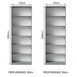 Kit Biblioteca Madesa con 2 Estantes Librero 6908 Gris