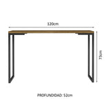 Combo Escritorio/Oficina con Mesa Industrial + Cajonera Marrón/Blanco Madesa