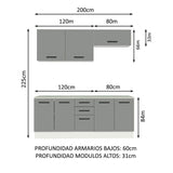 Kit Mueble para Garaje Multiuso Madesa Agata 200cm MG