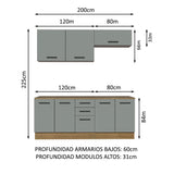 Kit Mueble para Garaje Multiuso Madesa Agata 200cm MG 01
