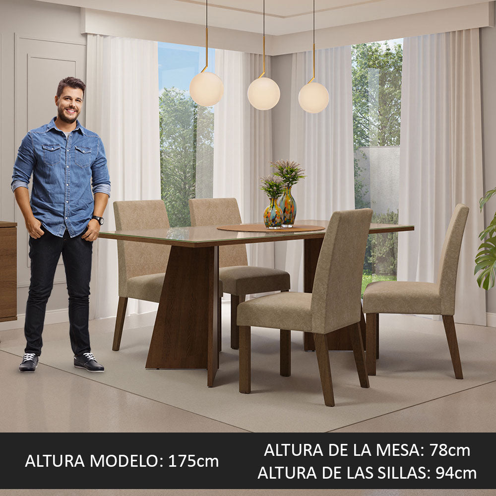 Mesa de Comedor con Mesa y 4 Sillas Taylor Madesa MC