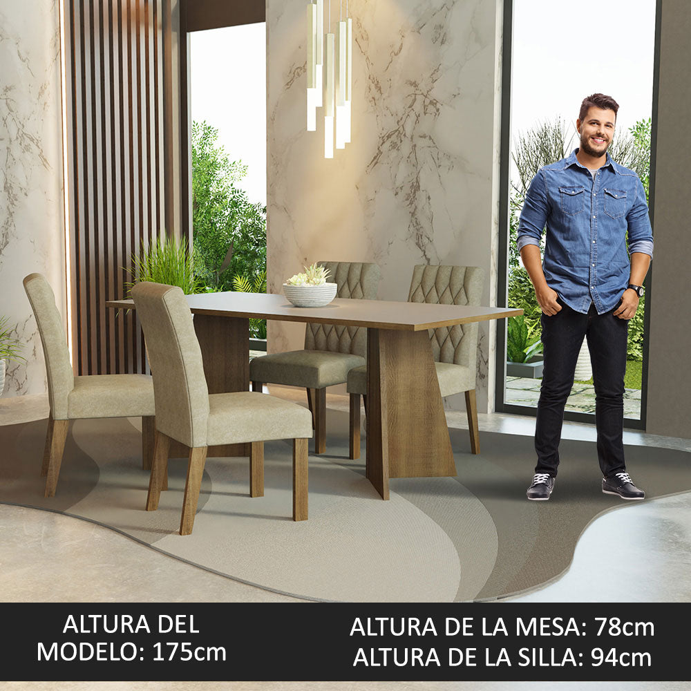 Mesa de Comedor con Mesa y 4 Sillas Ruby Madesa MC