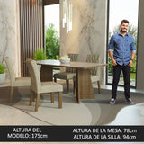 Mesa de Comedor con Mesa y 4 Sillas Harper Madesa MC