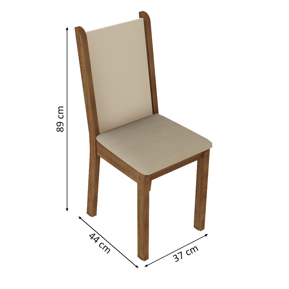 Juego de Comedor con Mesa y 6 Sillas Madesa Ohana MCB