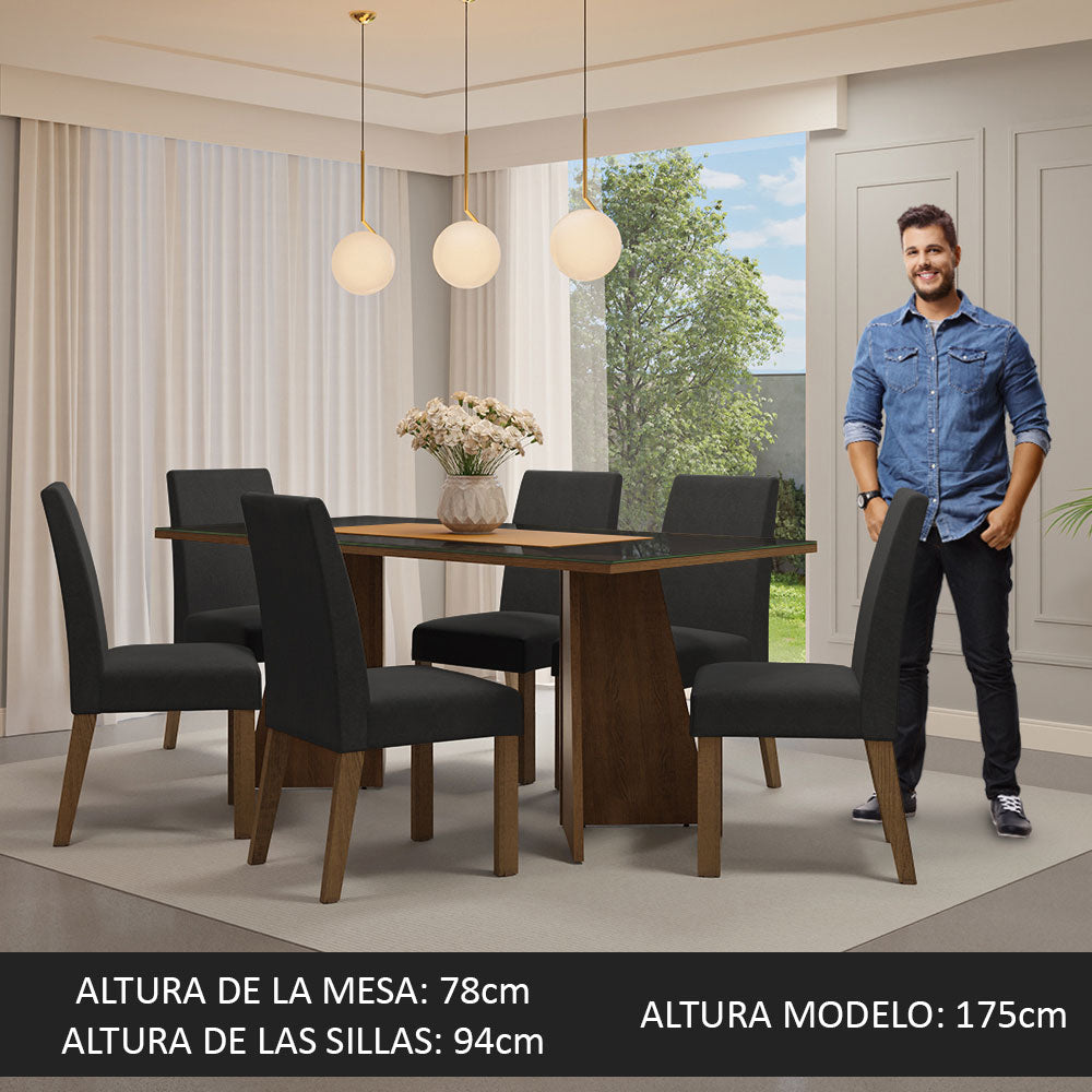 Mesa de Comedor con Mesa y 6 Sillas Valerie Madesa MN