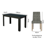 Mesa de Comedor con Mesa y 6 Sillas Madesa Allegro GG