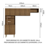 Mueble Kit para Área de Lavado Elegante Gourmet 235cm MM