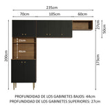 Mueble Kit para Área de Lavado Elegante Gourmet 235cm MN