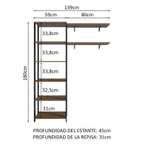 Estante Multiuso para Lavadero Madesa 5 Repisas 139cm MN