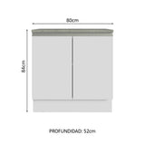 Mueble Modulo Para Baño Gabinete Lavabo Madesa 80cm BB