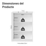 Estante Zapatero 3 Repisas Sin Puertas Blanco Madesa