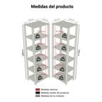 Estante Multiuso para Cocina 118 cm Marrón/Negro Madesa 08