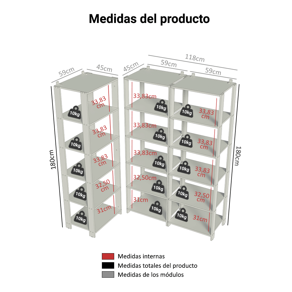 Estante Multiuso para Cocina 177 cm Marrón/Negro Madesa