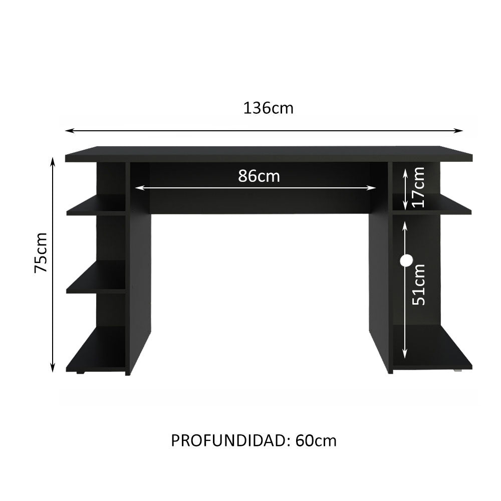 Escritorio Gamer 9409 Madesa Negro