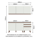 Combo completo de Cocina Madesa Reims 180cm BB 01