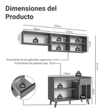 Cocina compacta 200cm Gris Nice Madesa 03XA