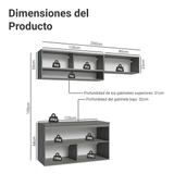Cocina compacta Flotante 200cm Gris Nice Madesa XA07