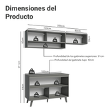 Cocina compacta 200cm Gris Nice Madesa XA10