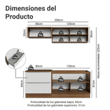 Cocina Compacta 200 x 60 cm Marrón/Blanco Aterciopelado Lux Madesa 01