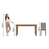 Juego de Comedor Mesa Bea Tapa de Madera con 4 Sillas