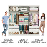 Ropero Placard Madesa Napoli 3 Puertas 1 Espejo Blanco