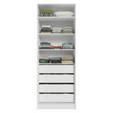 Placard Modular 2 Puertas 4 Cajones Blanco Neo Madesa