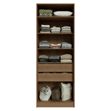Placard Modular 2 Puertas 2 Cajones 4 Repisas Marrón/Crema Neo Madesa