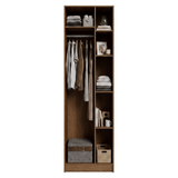 Placard Neo 65 cm 1 Puerta Batientes con Patas Modular 5 Nichos Marrón/Crema Madesa