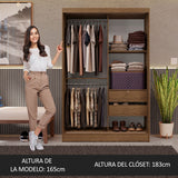 Placard 2 Puertas Corredizas Marrón Max