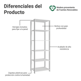 Placard Modulado Abierto Madesa Valencia 0.59 m x 1.80 m Blanco