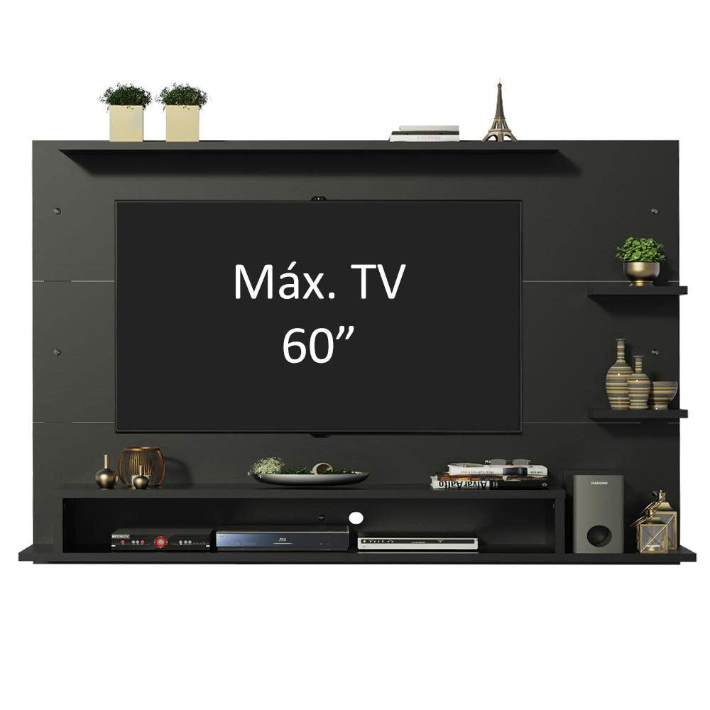 Panel de TV Hasta 60 Pulgadas 180 cm Alfa Negro Madesa