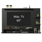 Panel de TV Hasta 60 Pulgadas 180 cm Alfa Negro Madesa