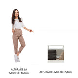 Mesa de Luz Madesa 3227 2 Cajones con Espejo Blanco