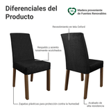 Combo 4 Sillas de comedor 4255 Marrón/Oxford Madesa