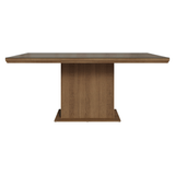 Mesa de Comedor Rectangular Tapa con Borde Biselado y Vidrio Sobrepuesto Marrón 5275 Madesa