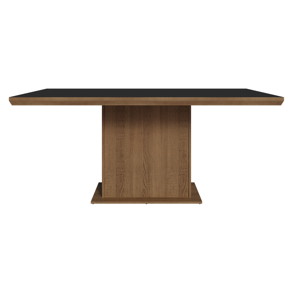 Mesa de Comedor Rectangular Tapa con Borde Biselado Marrón/Negro 5275 Madesa