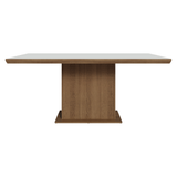 Mesa de Comedor Rectangular Tapa con Borde Biselado Marrón/Blanco 5275 Madesa