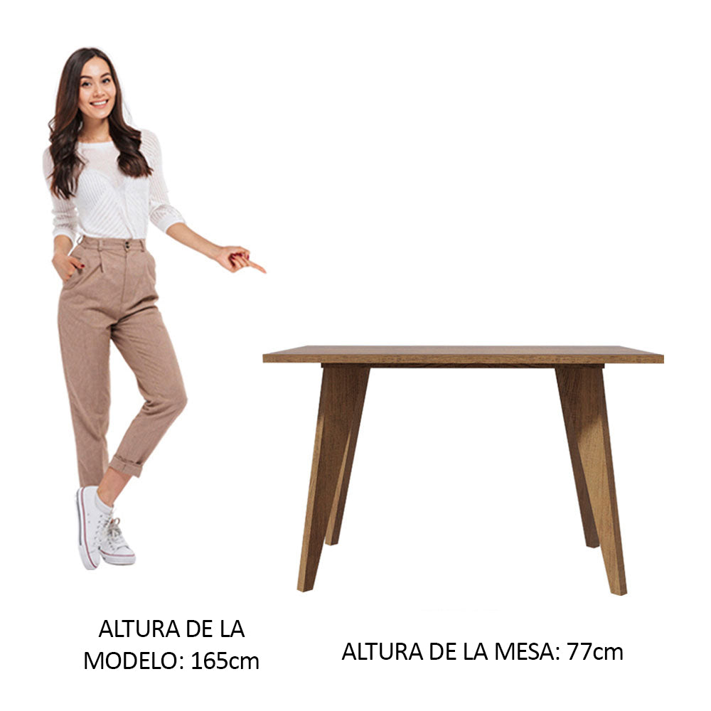 Escritorio Rectangular con Mesada de Madera 5319 Marrón
