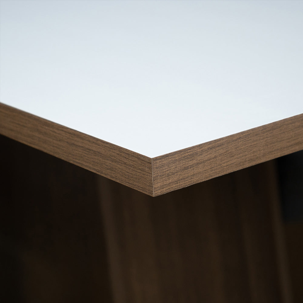 Mesa de Comedor Madesa Rectangular con Tapa de Madera 5364 Marrón/Blanco