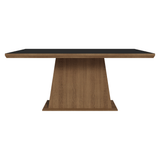 Mesa de Comedor Rectangular Tapa con Borde Biselado Marrón/Negro 5364 Madesa