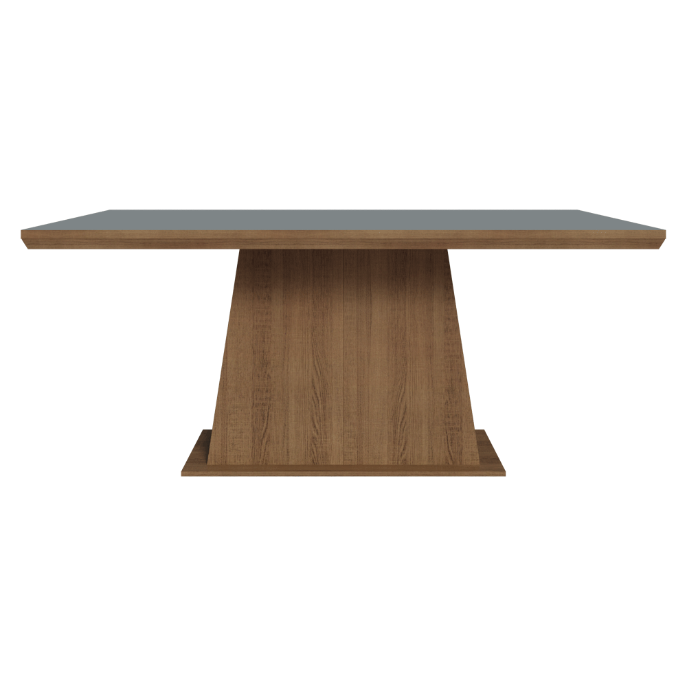 Mesa de Comedor Rectangular Tapa con Borde Biselado Marrón/Gris 5364 Madesa