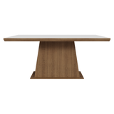 Mesa de Comedor Rectangular Tapa con Borde Biselado Marrón/Blanco 5364 Madesa