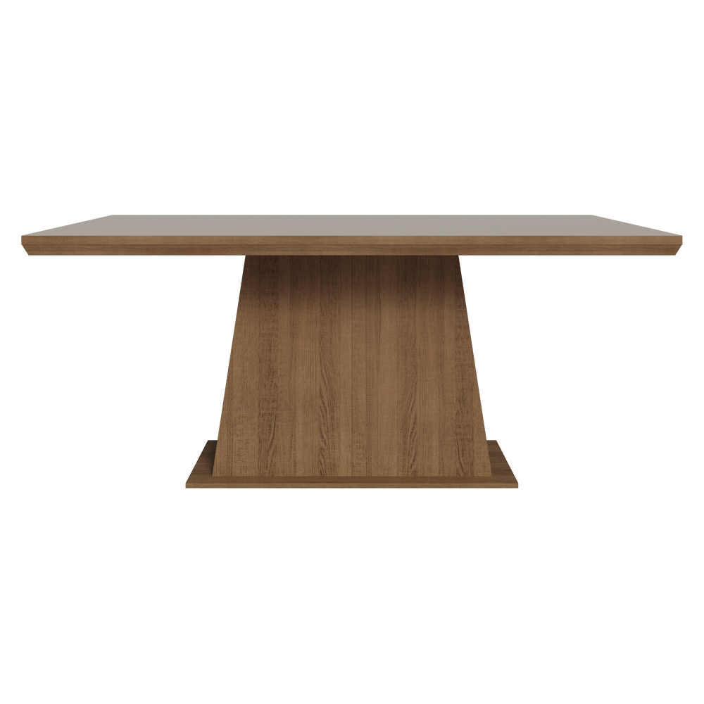 Mesa de Comedor Rectangular Tapa con Borde Biselado Marrón/Crema 5364 Madesa