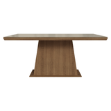 Mesa de Comedor Rectangular Tapa con Borde Biselado y Vidrio Sobrepuesto Marrón/Crema 5364 Madesa