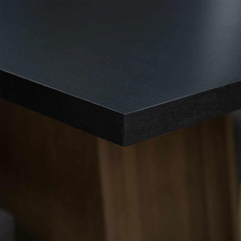 Mesa De Comedor Rectangular con Tapa de Madera Marrón/Negro 5365 Madesa