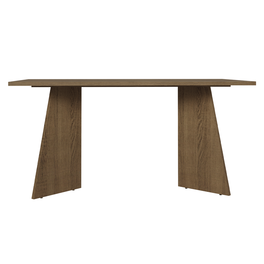 Mesa de Comedor Rectangular con Tapa de Madera 5389 Marrón