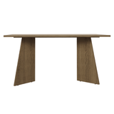 Mesa de Comedor Rectangular con Tapa de Madera 5389 Marrón/Crema