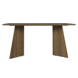 Mesa de Comedor Rectangular con Tapa de Madera 5389 Marrón/Negro