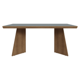 Mesa de Comedor Rectangular Tapa con Borde Biselado Marrón/Gris 5389 Madesa